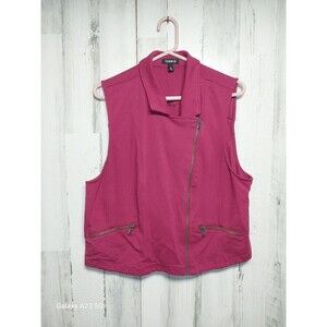 Torrid Pink Rayon Jacket Size 3X Plus  Full Zip Vest